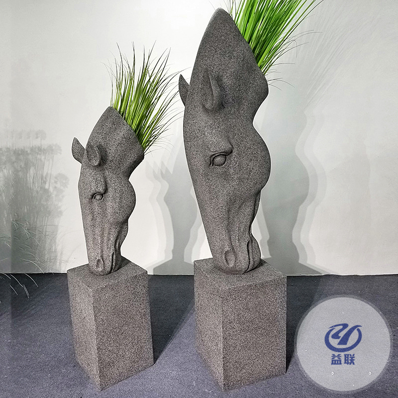 玻璃鋼花盆室外特大號(hào)仿石花缽歐式別墅小區(qū)盆景裝飾戶外景觀花壇