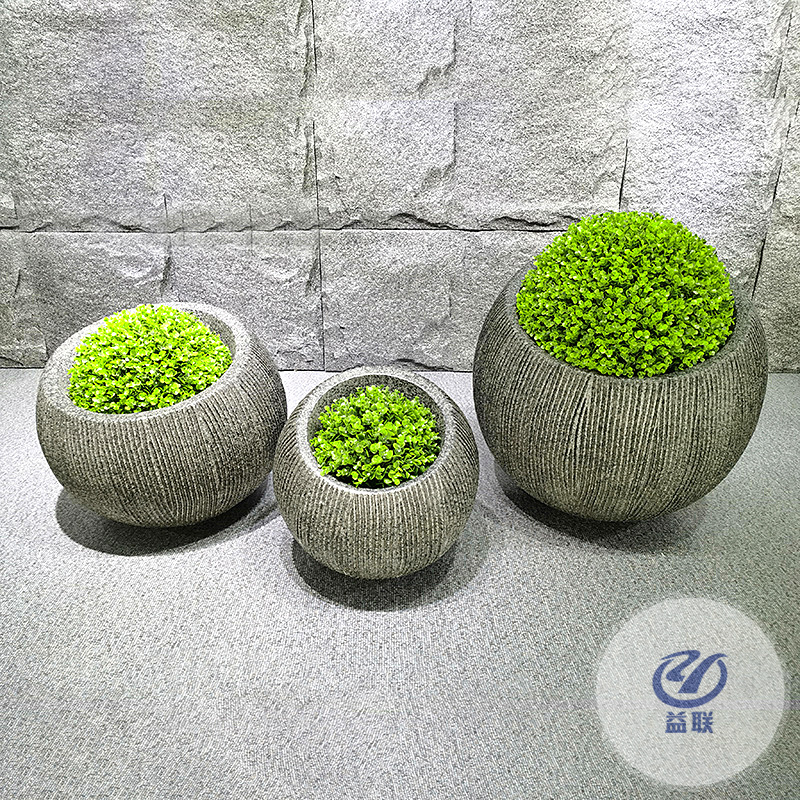 玻璃鋼花盆商場樓盤美陳花箱酒店花器商業(yè)街花缽戶外大號花瓶廠家