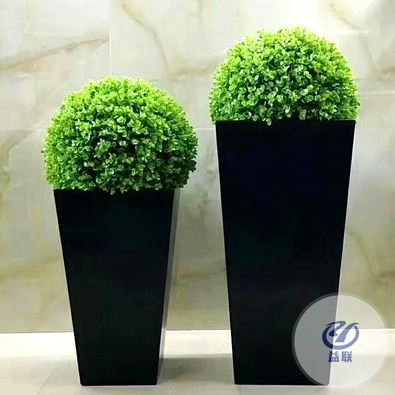 玻璃鋼花箱斜口花盆盆景室外場景園林景觀商業(yè)庭院花槽學校隔離帶