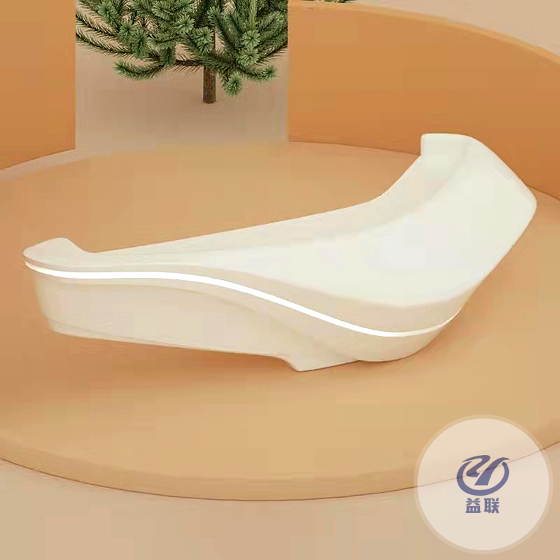 烤漆前臺簡約異型接待臺玻璃鋼定制迎賓臺創(chuàng)意弧形美容院創(chuàng)意吧臺