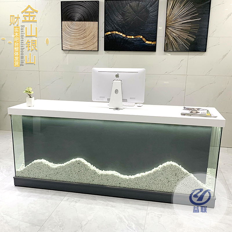 玻璃鋼前臺接待臺酒店公司高端咨詢臺異形創(chuàng)意美容院收銀吧臺定制