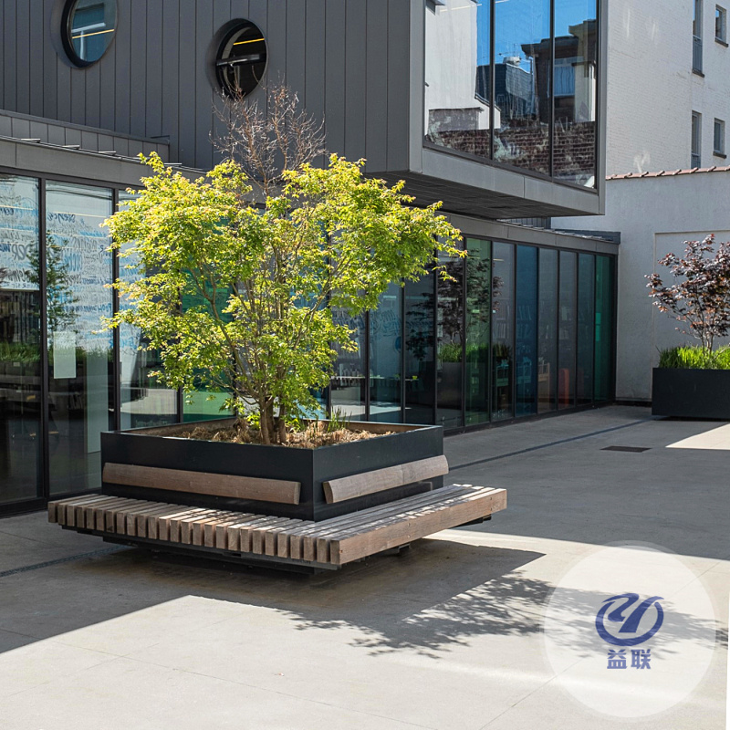 定制戶(hù)外玻璃鋼樹(shù)池坐凳異形景觀園林花壇座椅商場(chǎng)休息圍樹(shù)休閑椅