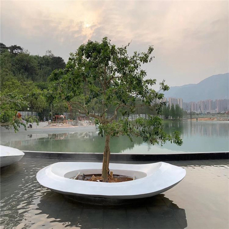混凝土景觀樹(shù)池花池城市公園玻璃鋼花池戶外休息坐凳圍樹(shù)坐凳廠家